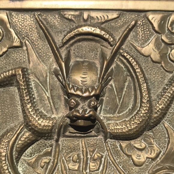 vintage/ antique jewel box Other - “Brass Box “Dragon and serpent  heavy , brass? Treasure Box hinges ,antique?